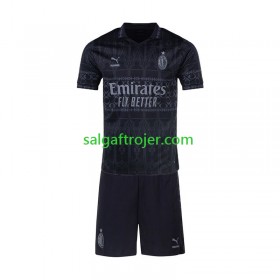 AC Milan Fodboldtrøjer Børn 4. sæt Sort 2023/24 Kort ærmer